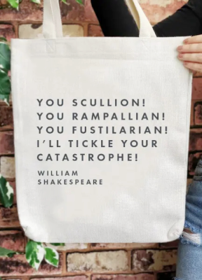 Shakespeare Insults Tote Bag from Bookishly