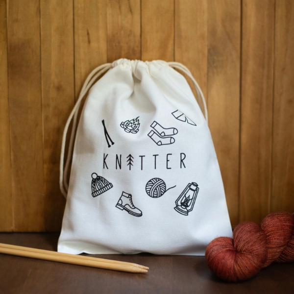 Camp Stitchwood Tree Knitter Bag