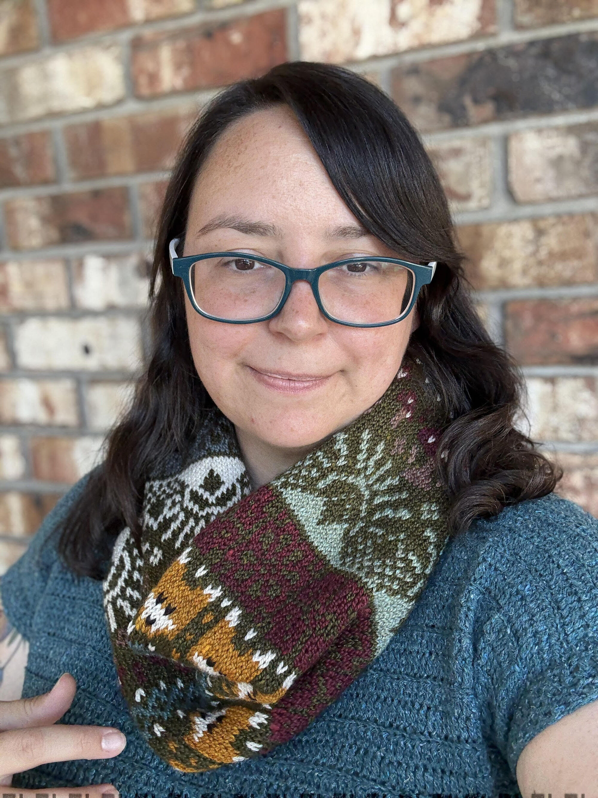 Erin in her Doodle Cowl