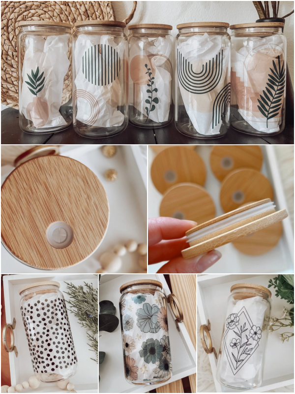 Emma K Designs Glass Travel Cups