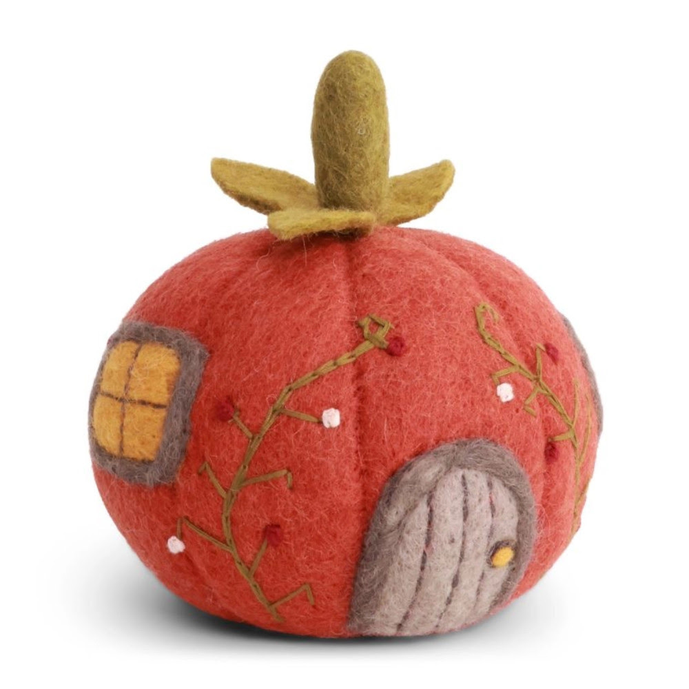 Felted Pumpkin House