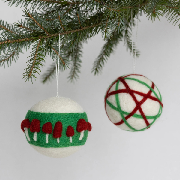 Felted Sky Ornament Duo