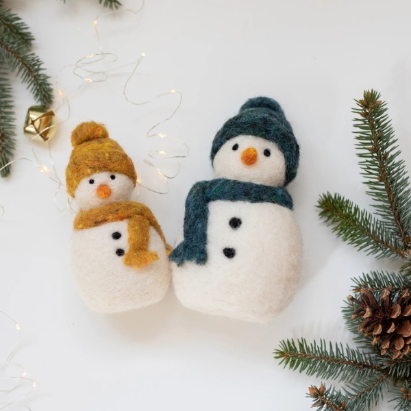 Felted Sky Snowman