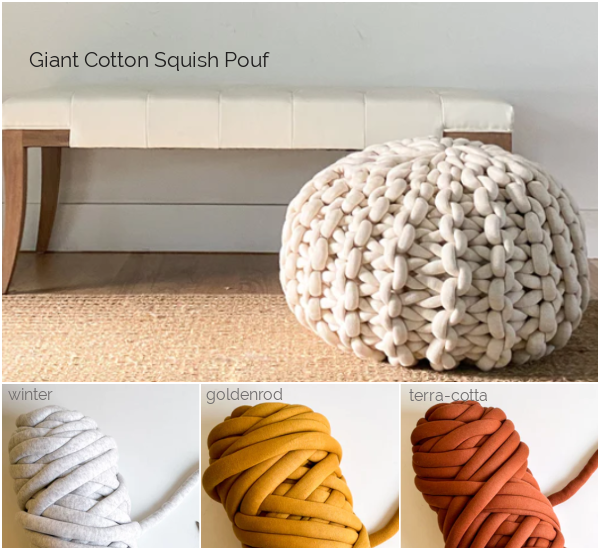 Giant Cotton Squish Pouf