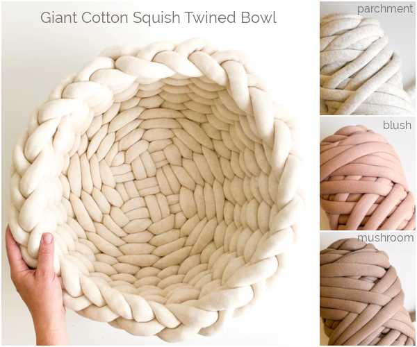 Giant Cotton Squish Twined Bowl