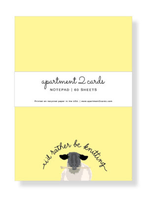 I'd Rather be Knitting Notepad