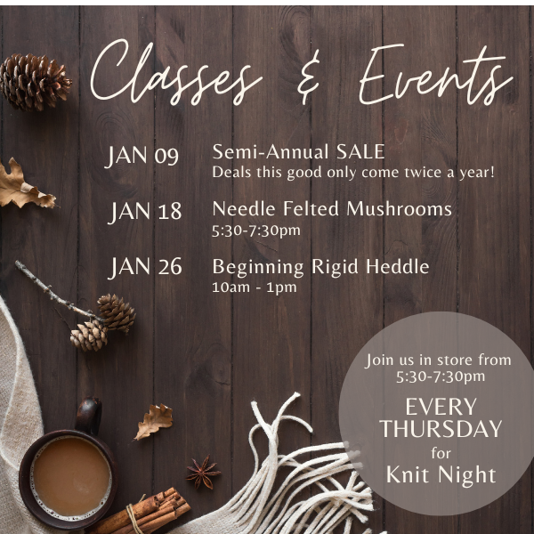 January 2025 Classes & Events