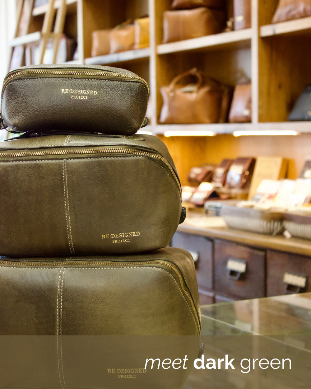 ReDesigned Project Bags in Dark Green