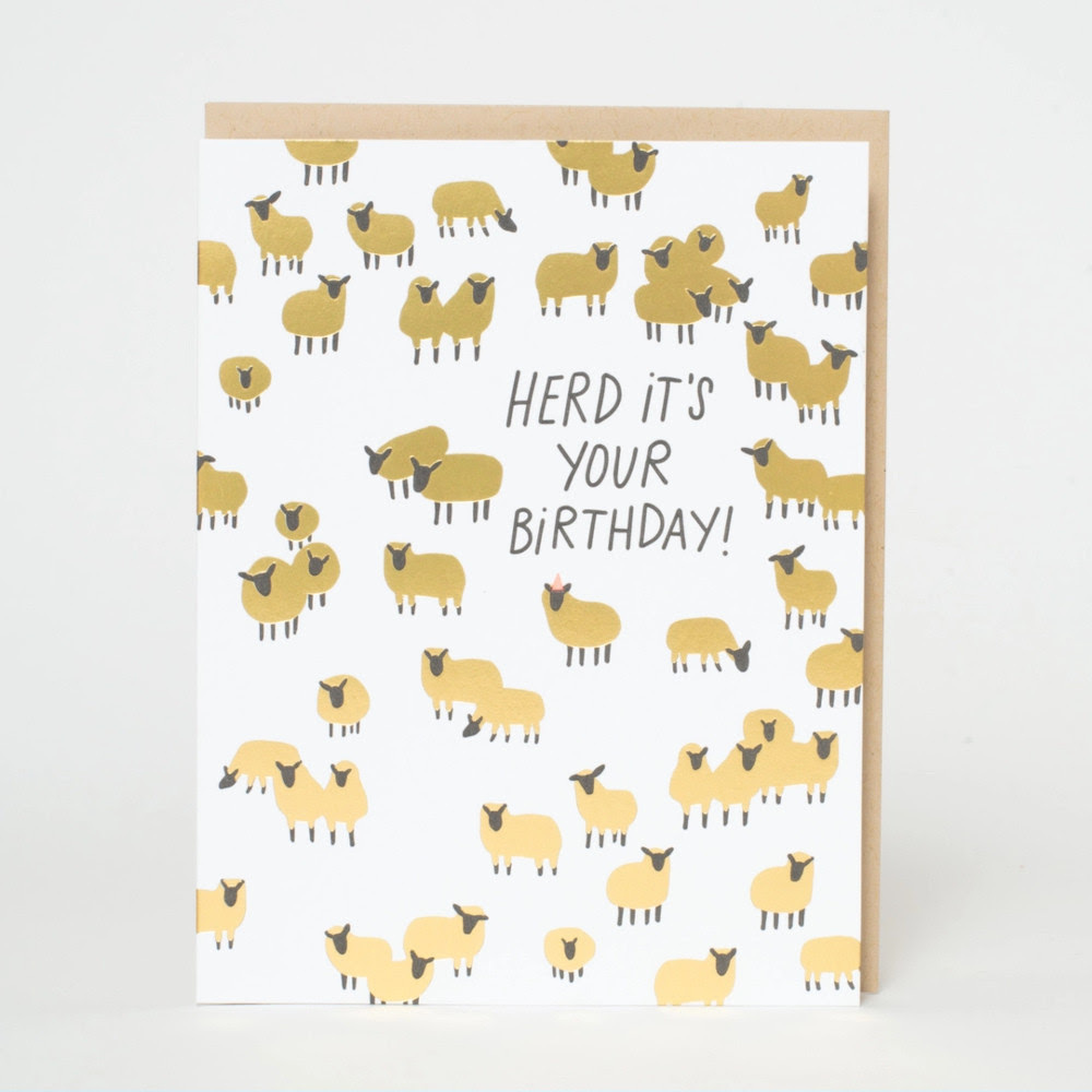 Sheep Herd Birthday Card
