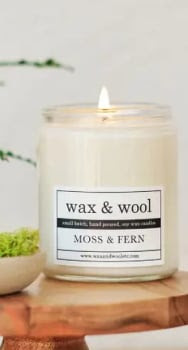 Wax and Wool Candles Spring Collection Moss & Fern