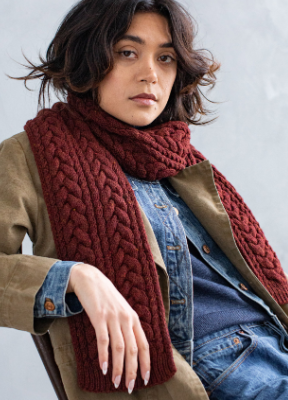 Woven Roots Scarf in BT Imbue